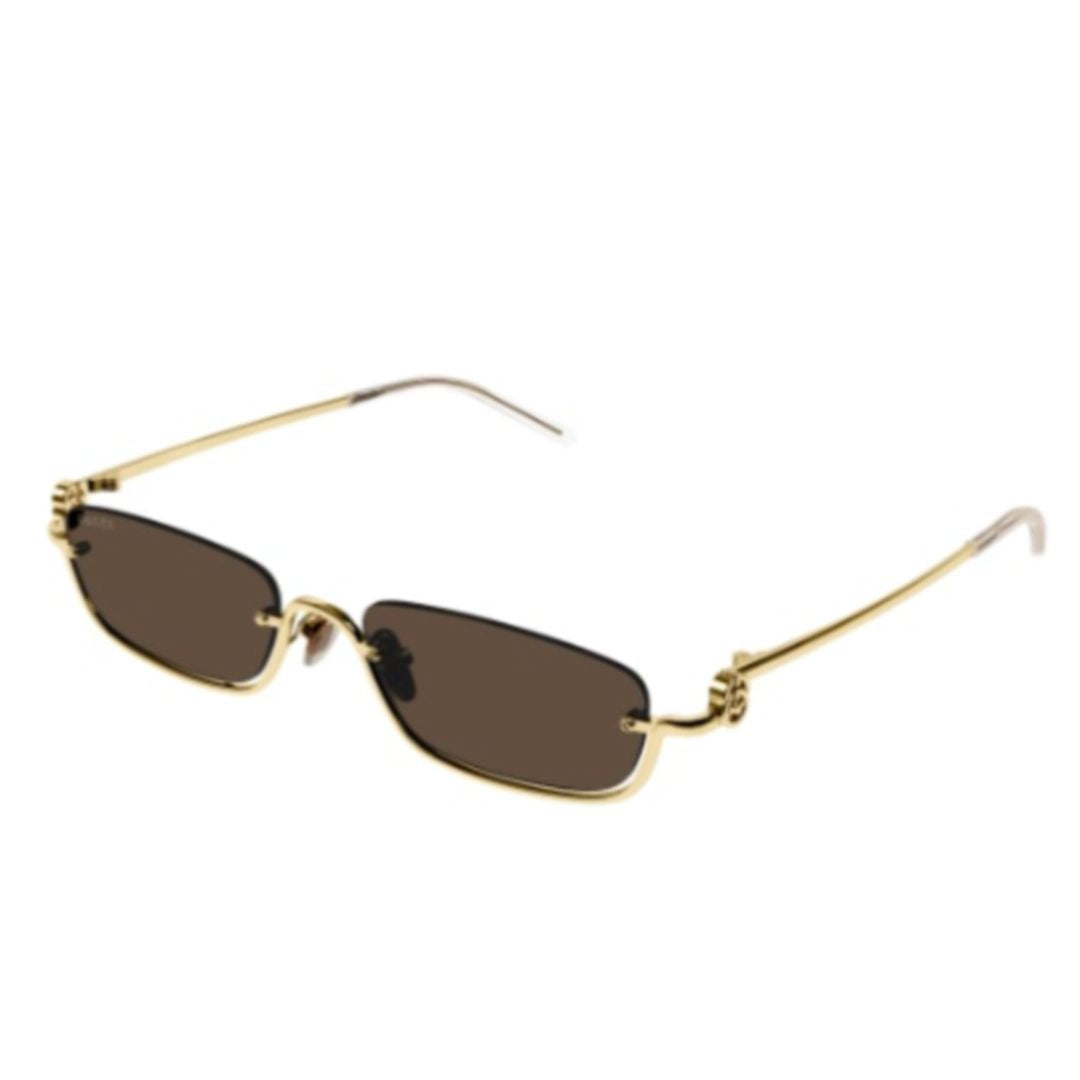 Gold Gg1278s Rectangular Metal Frame Sunglasses