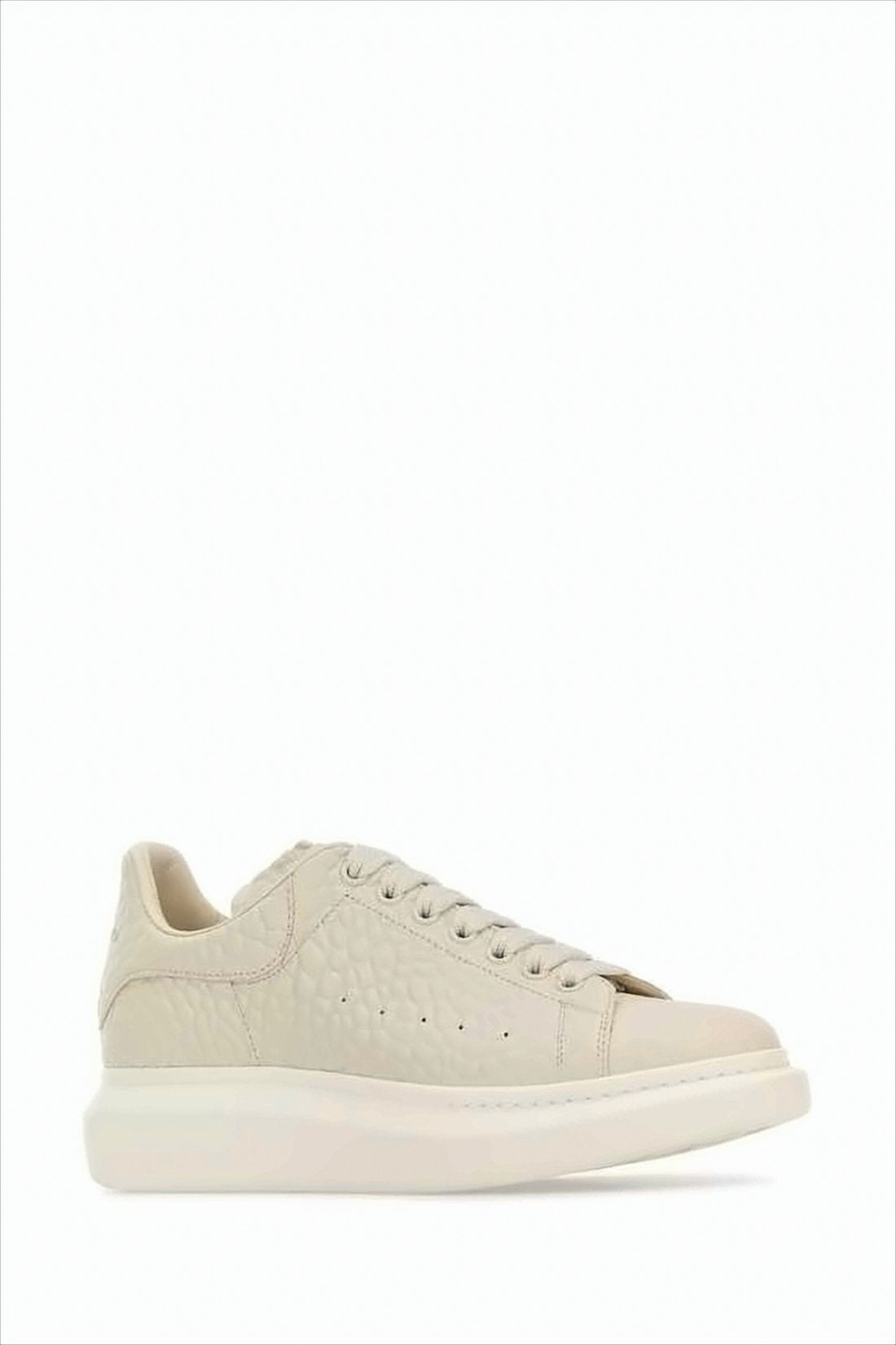 Oversized Lambskin Leather Sneakers with Cushioned Sole