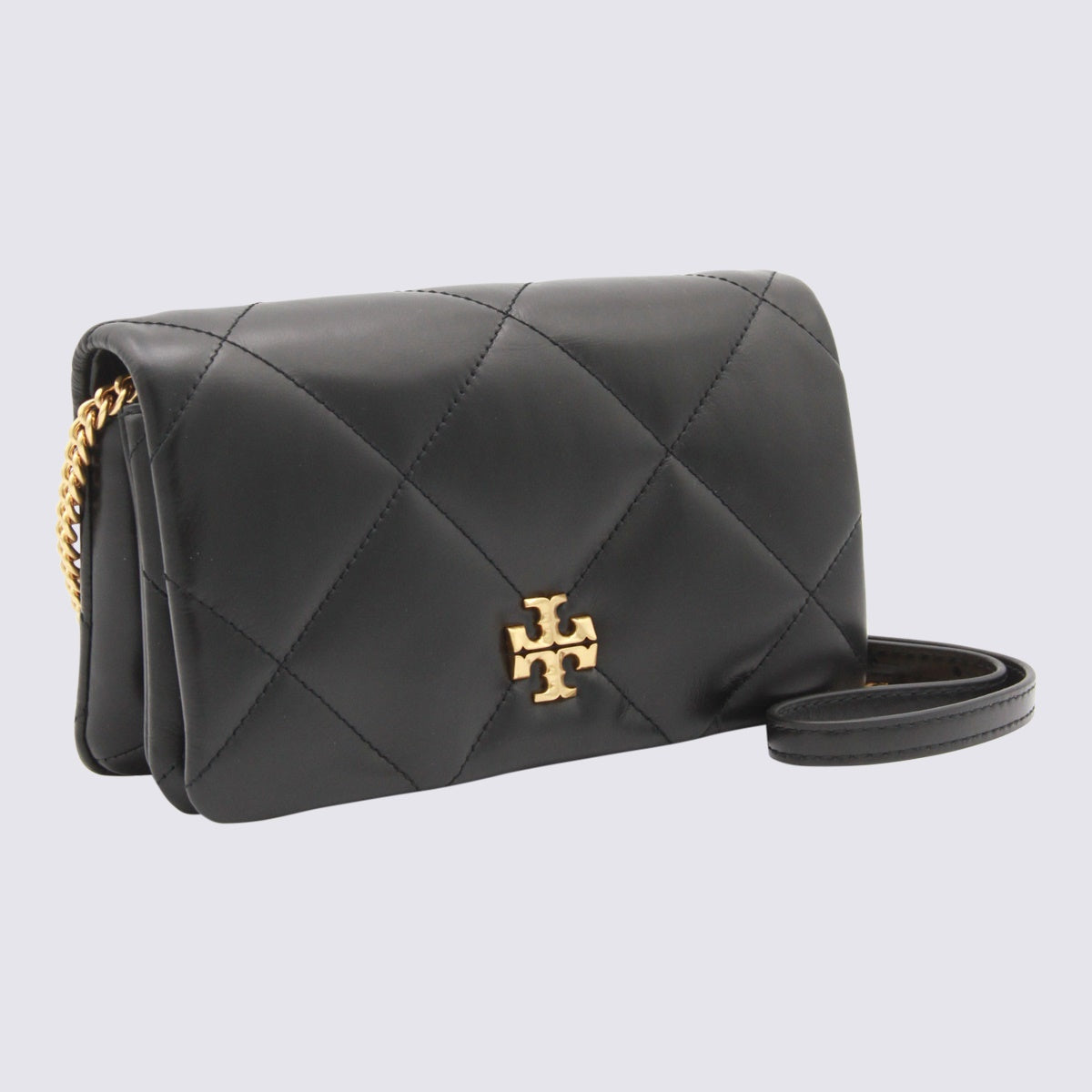 Black Leather Kira Crossbody Bag