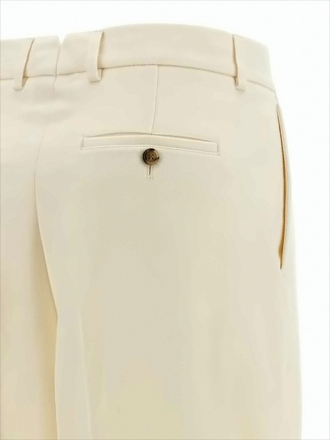 Straight-Leg Tailored Pants with Concealed Fastening