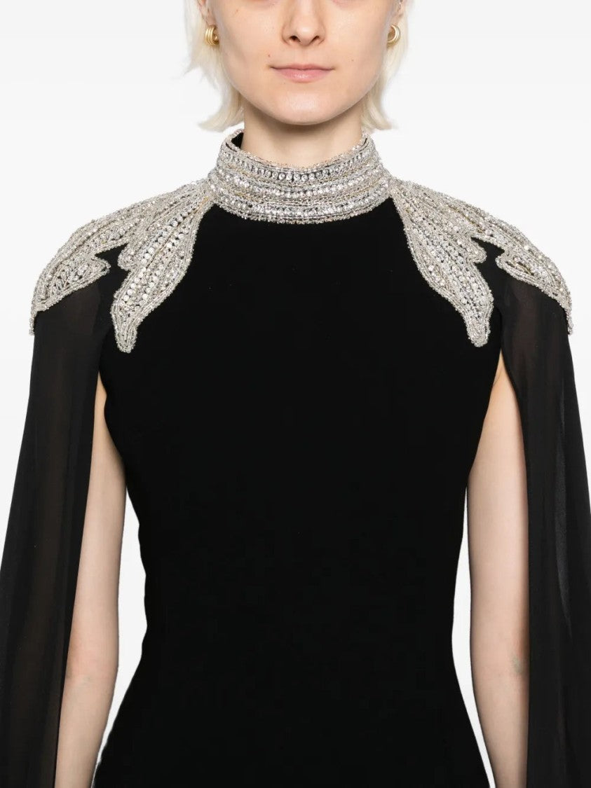 Embellished Crepe Kaftan