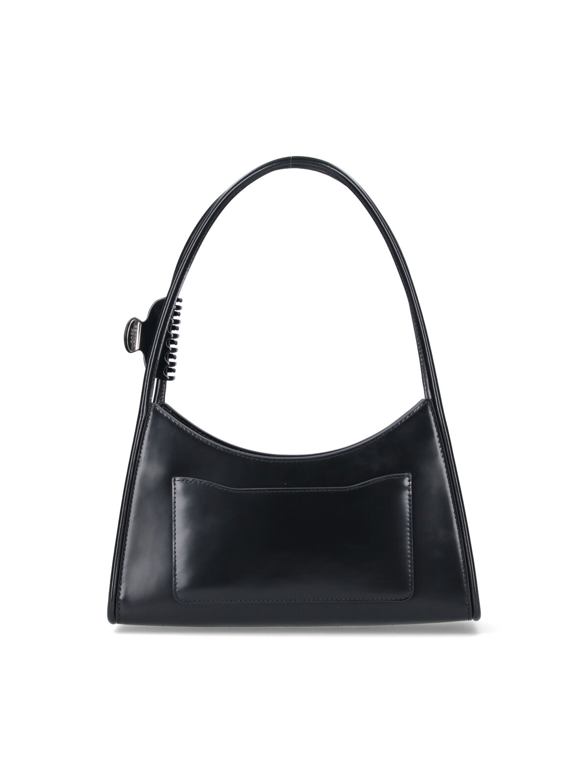 Black The Claw Clip Leather Bag