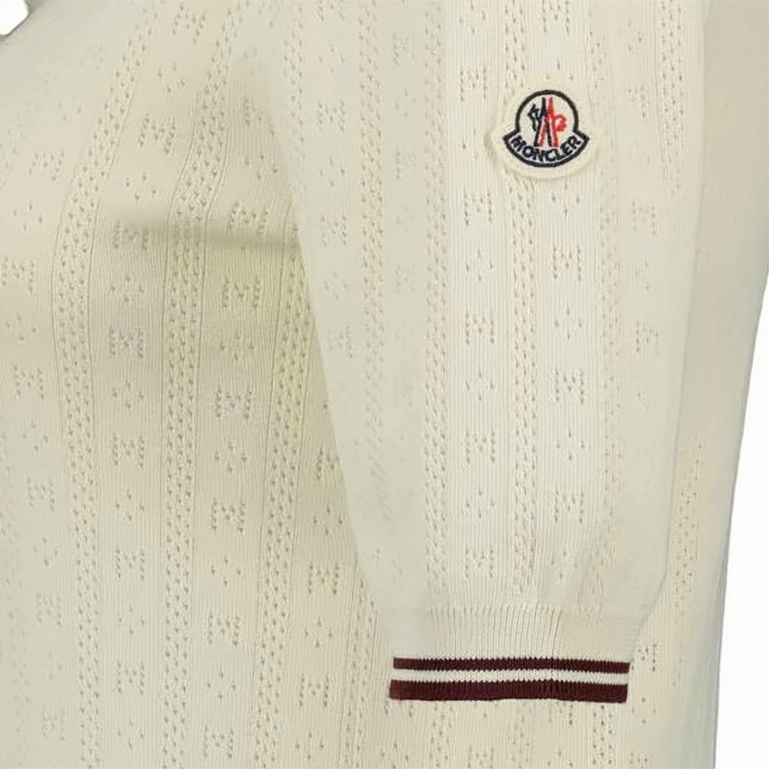 White Diamond Logo Pattern Cotton Polo