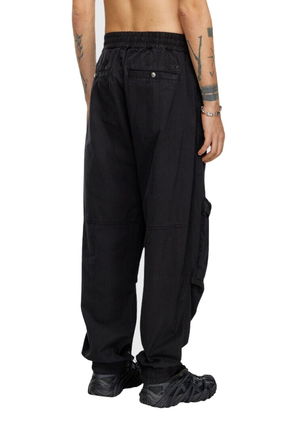 Multicolor Relaxed Fit Trousers With Drawstring Waist