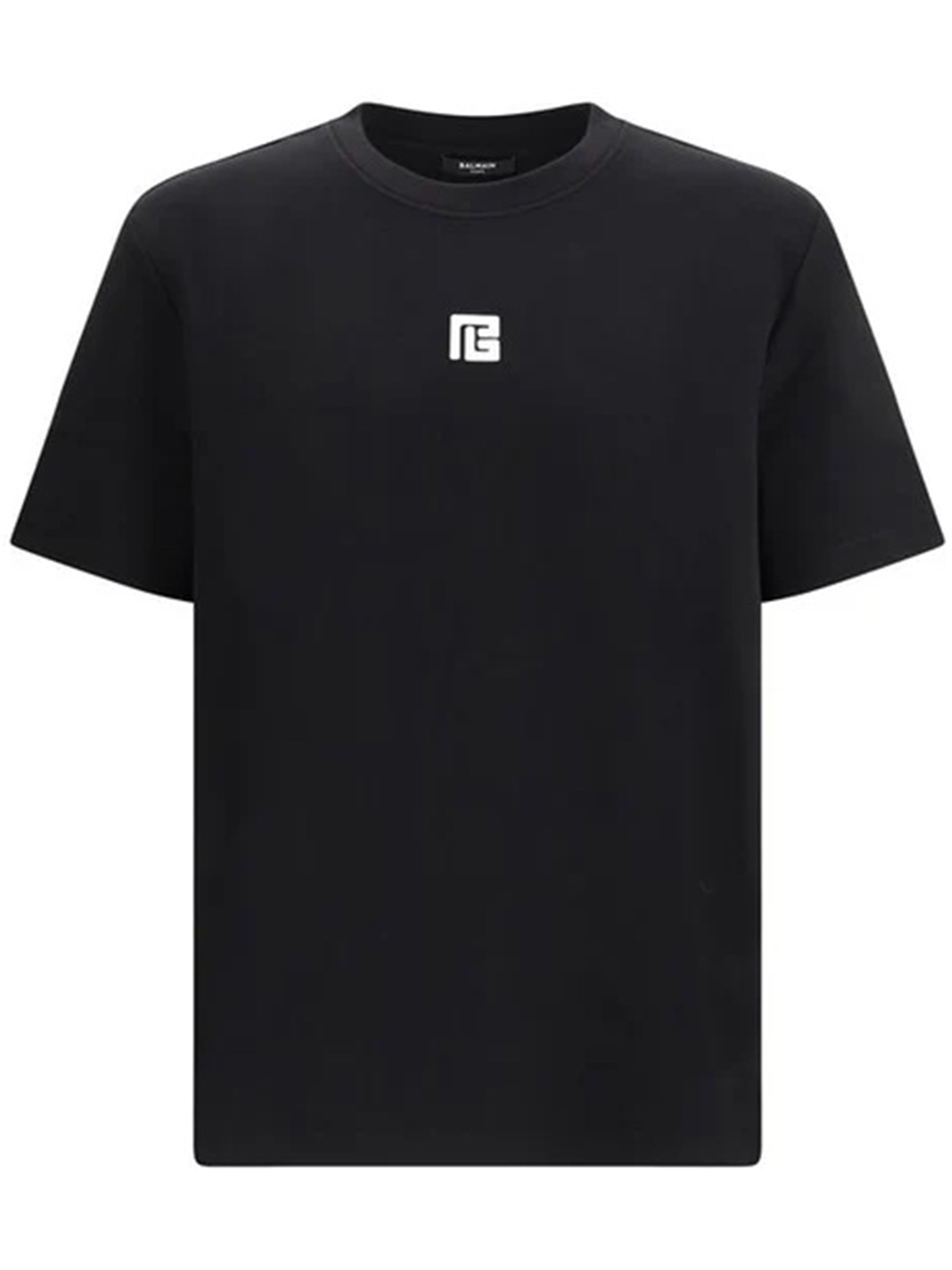 Black Loose Ss Boxy Logo T-Shirt