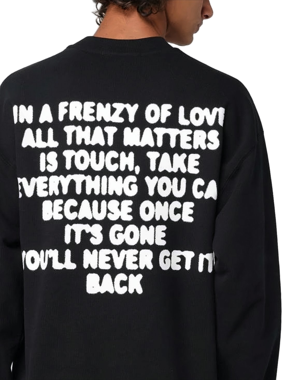 Long-Sleeve Black T-Shirt with Graphic Detailing