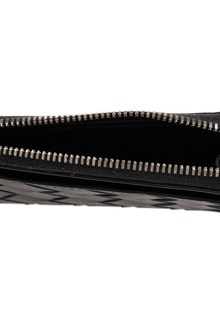Woven Leather Card Wallet