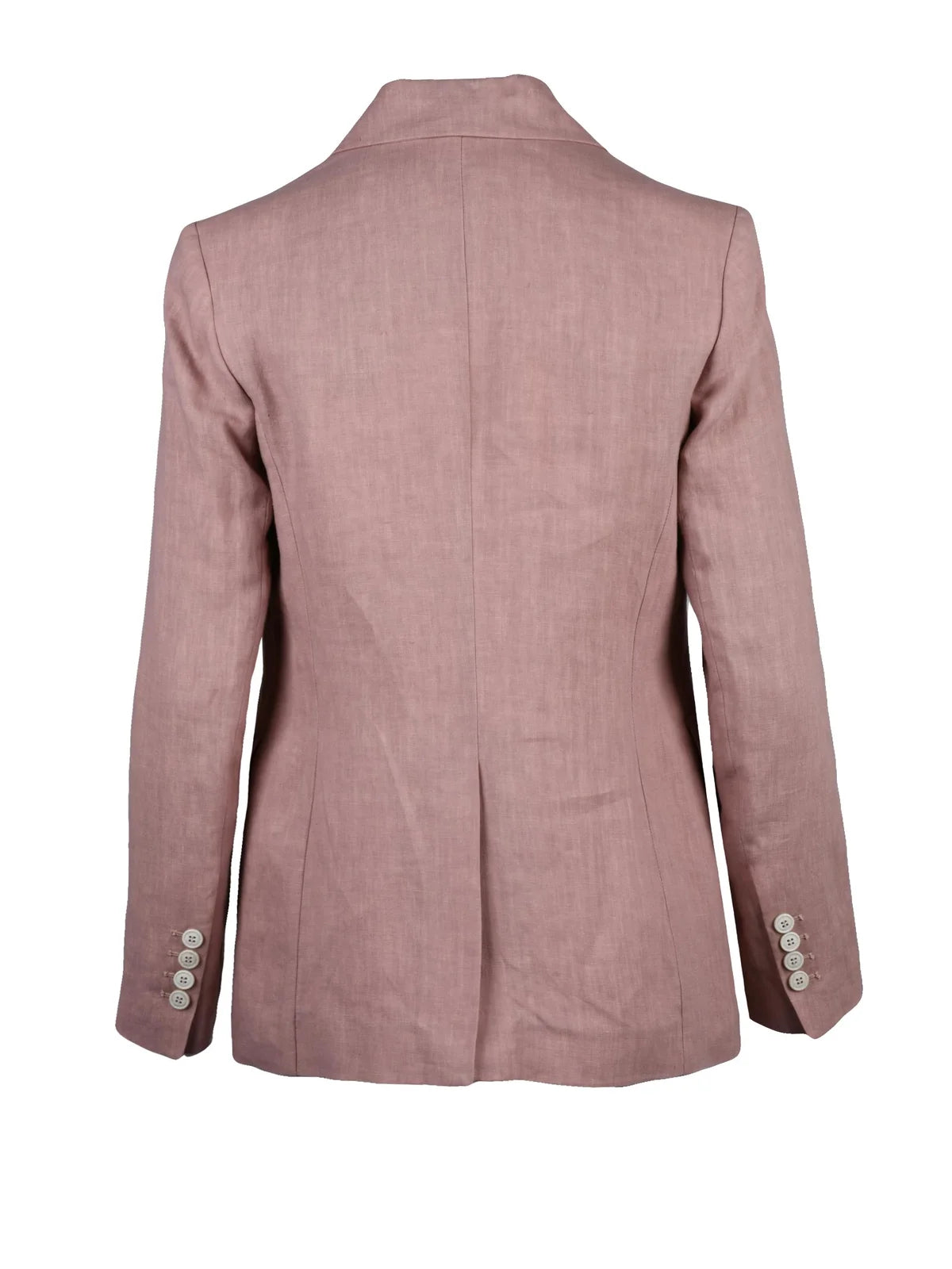 Pink Double-Breasted Linen Jacket