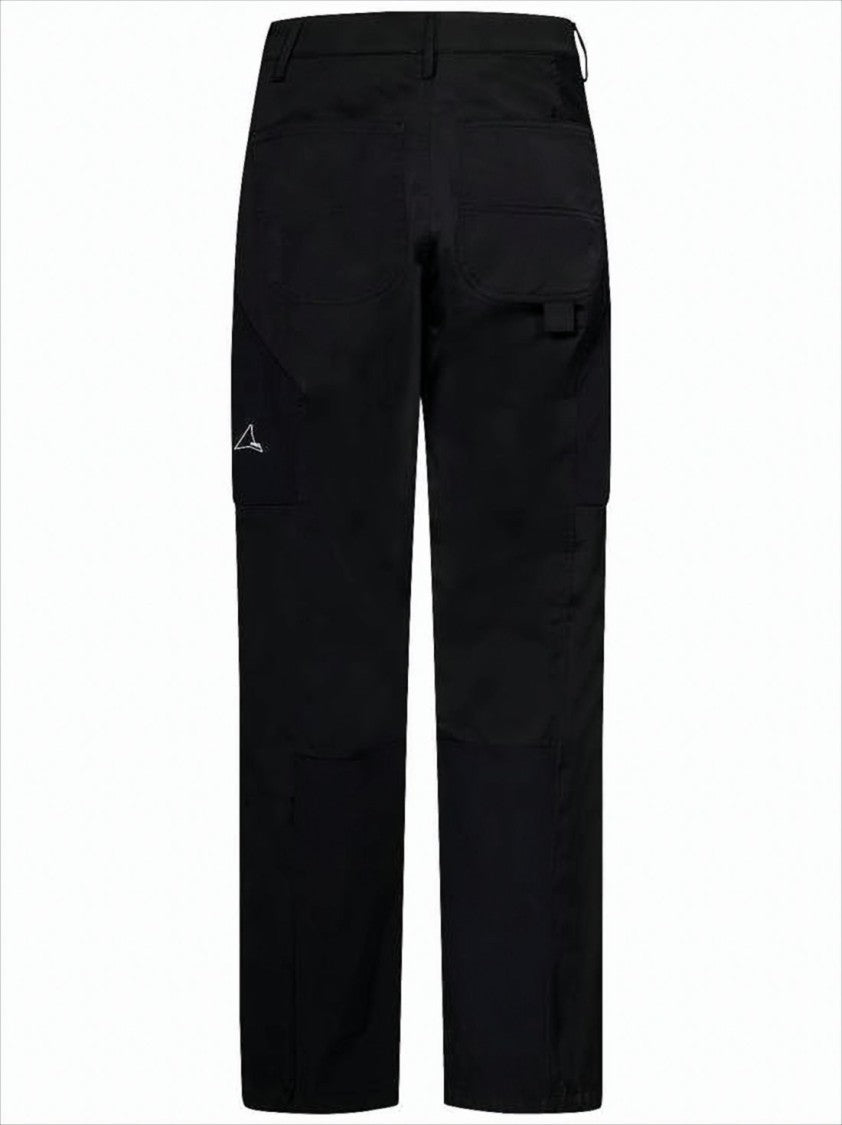 Straight-Leg Pants With Reinforced Patch Details