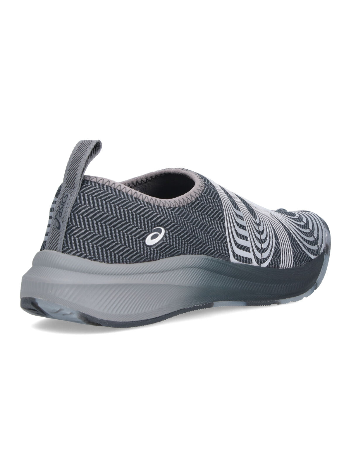 Grey Textured Herringbone Split-Toe Sneakers