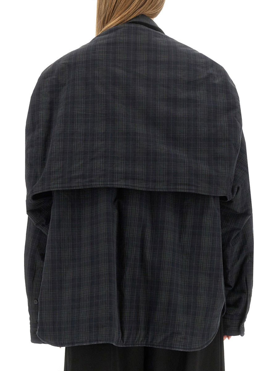 Versatile Detachable Shoulder Cotton Shirt