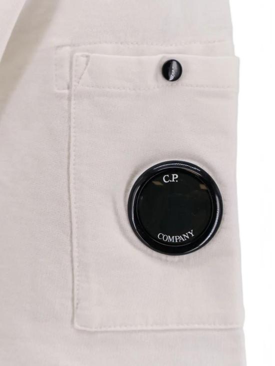 Short-Sleeve Cotton Sweatshirt with Logo Patch