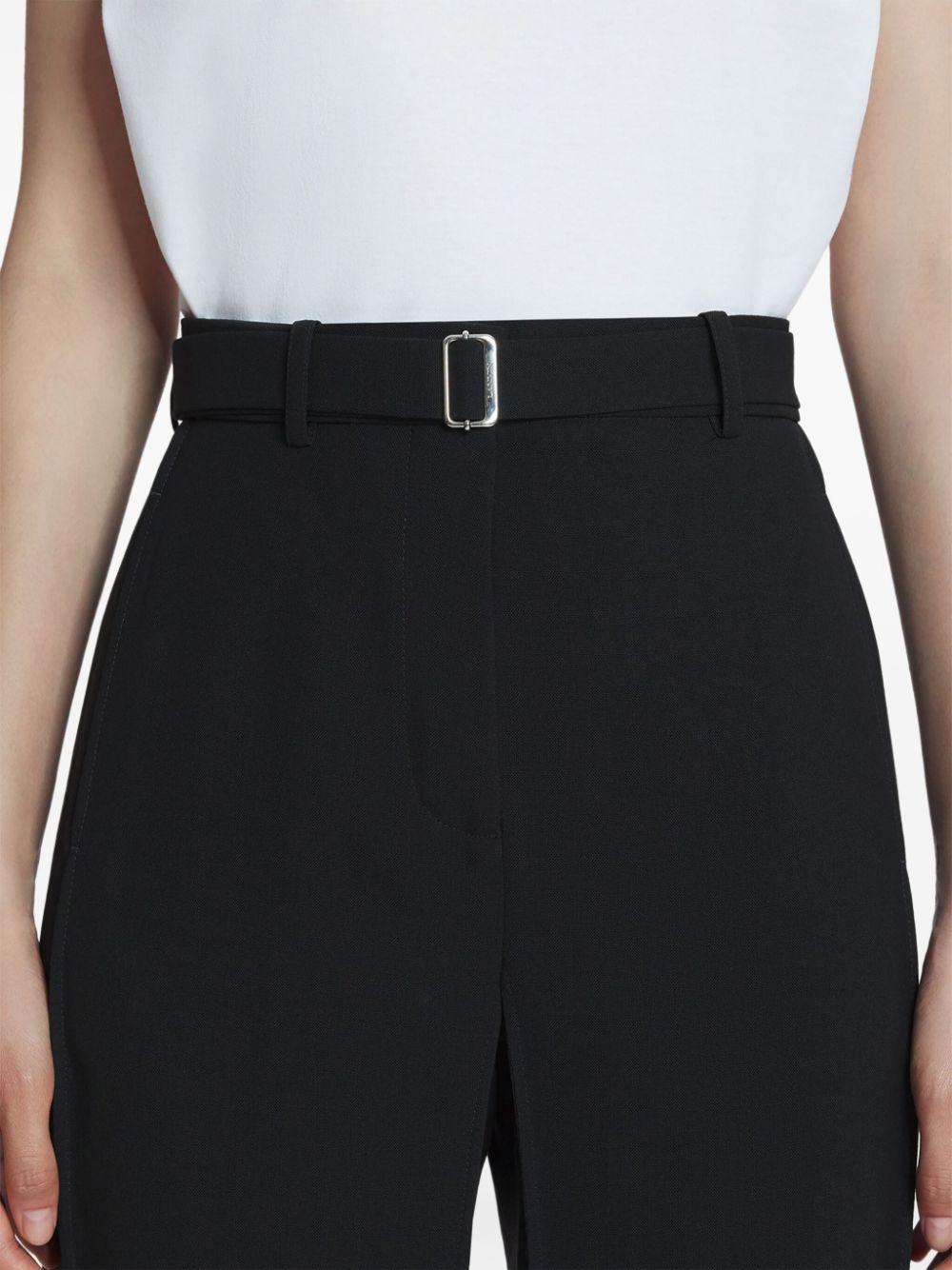 Wide-Leg Trousers with Concealed Front Fastening
