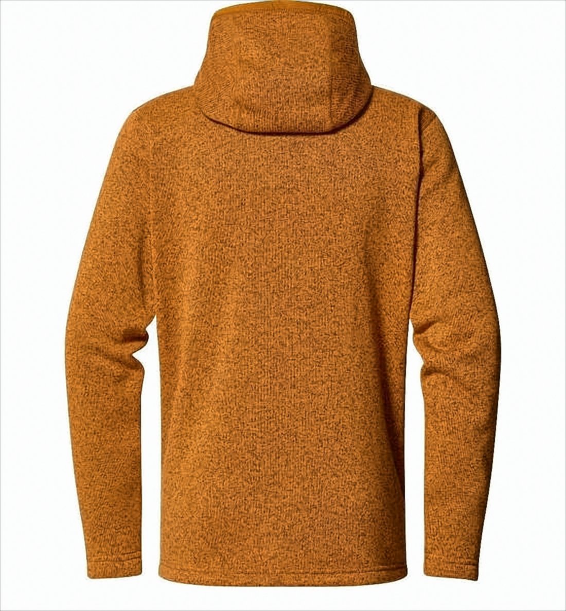 Textured Knit Zip Through Jacket in Warm Orange