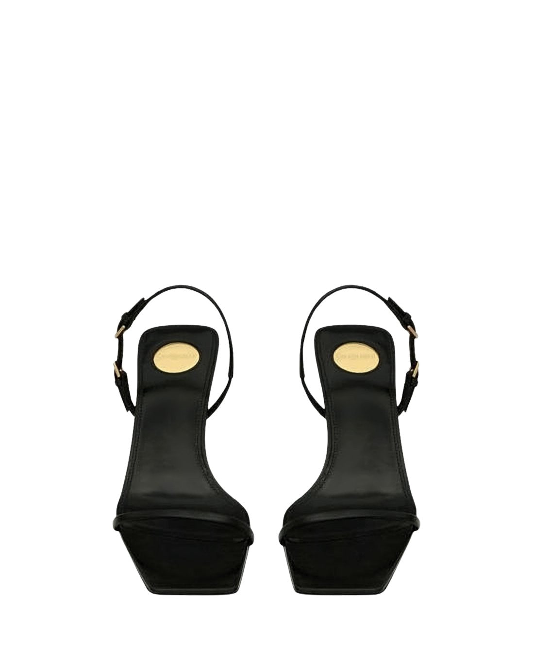 Minimalist Black High-Heeled Sandals