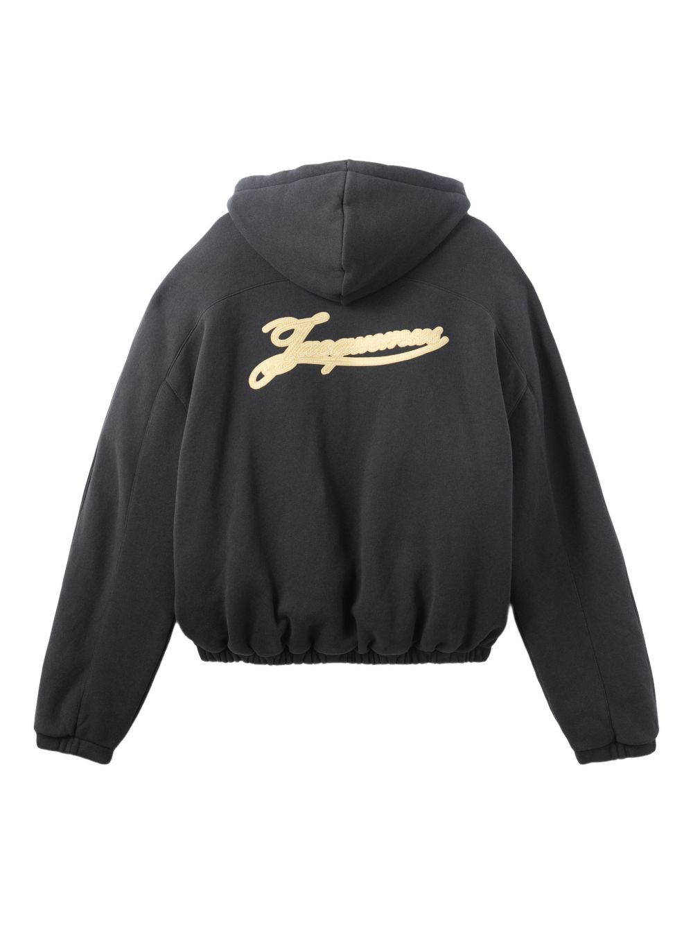 Dark Navy Blue Hooded Logo Zip-Up Sweater