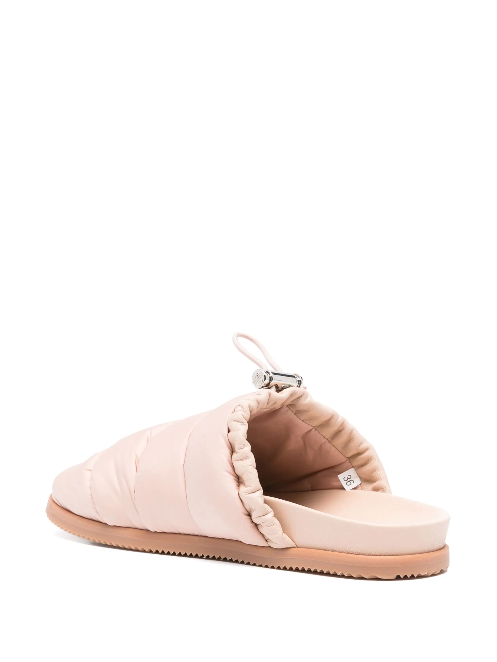 Black Mon Pocket Quilted Nylon Mules