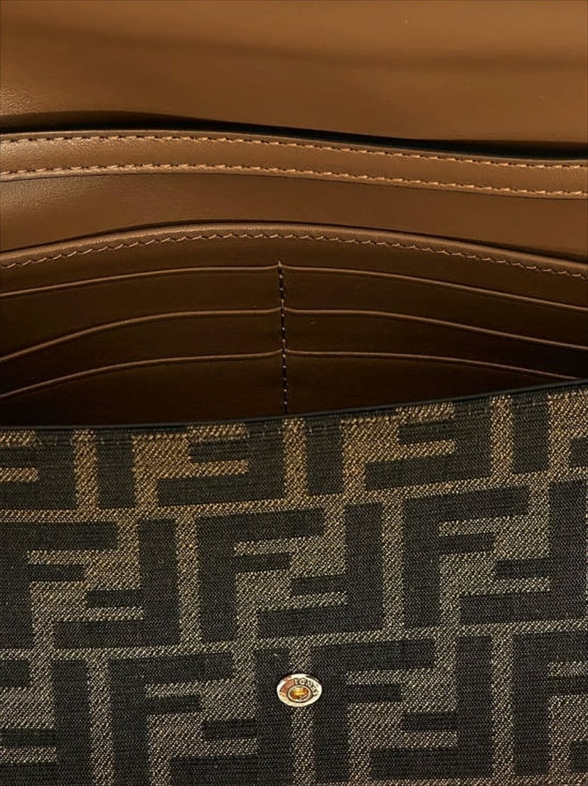 Monogram Shoulder Bag with Gold-tone Clasp