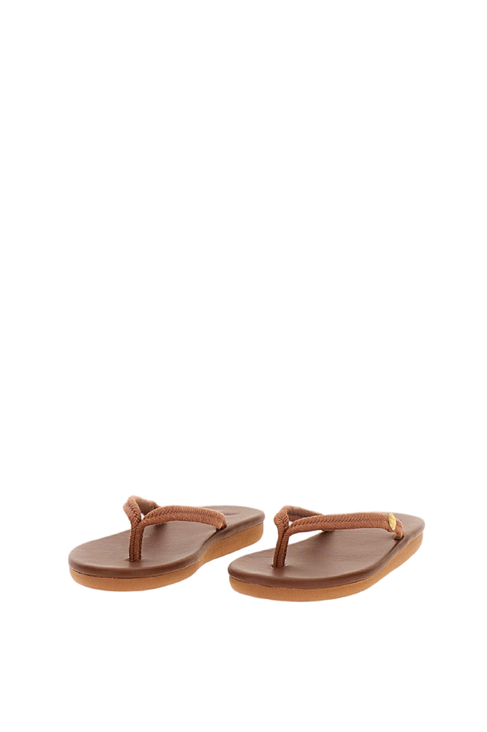 Tan Saionara Rope Leather Flip Flops