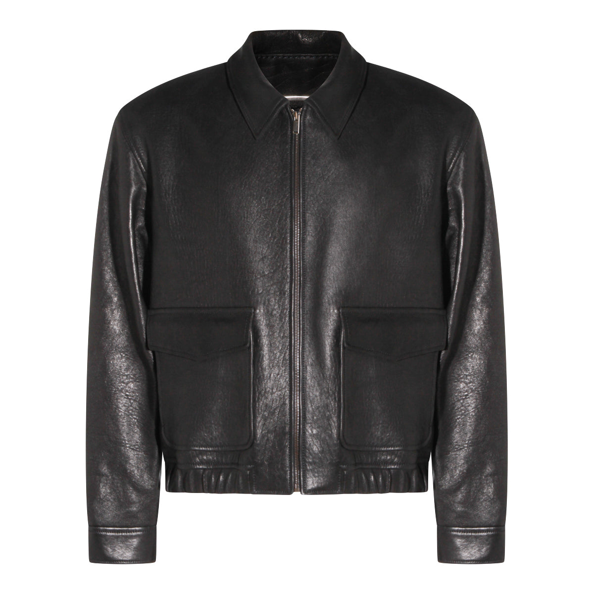 Black Leather Zip Jacket