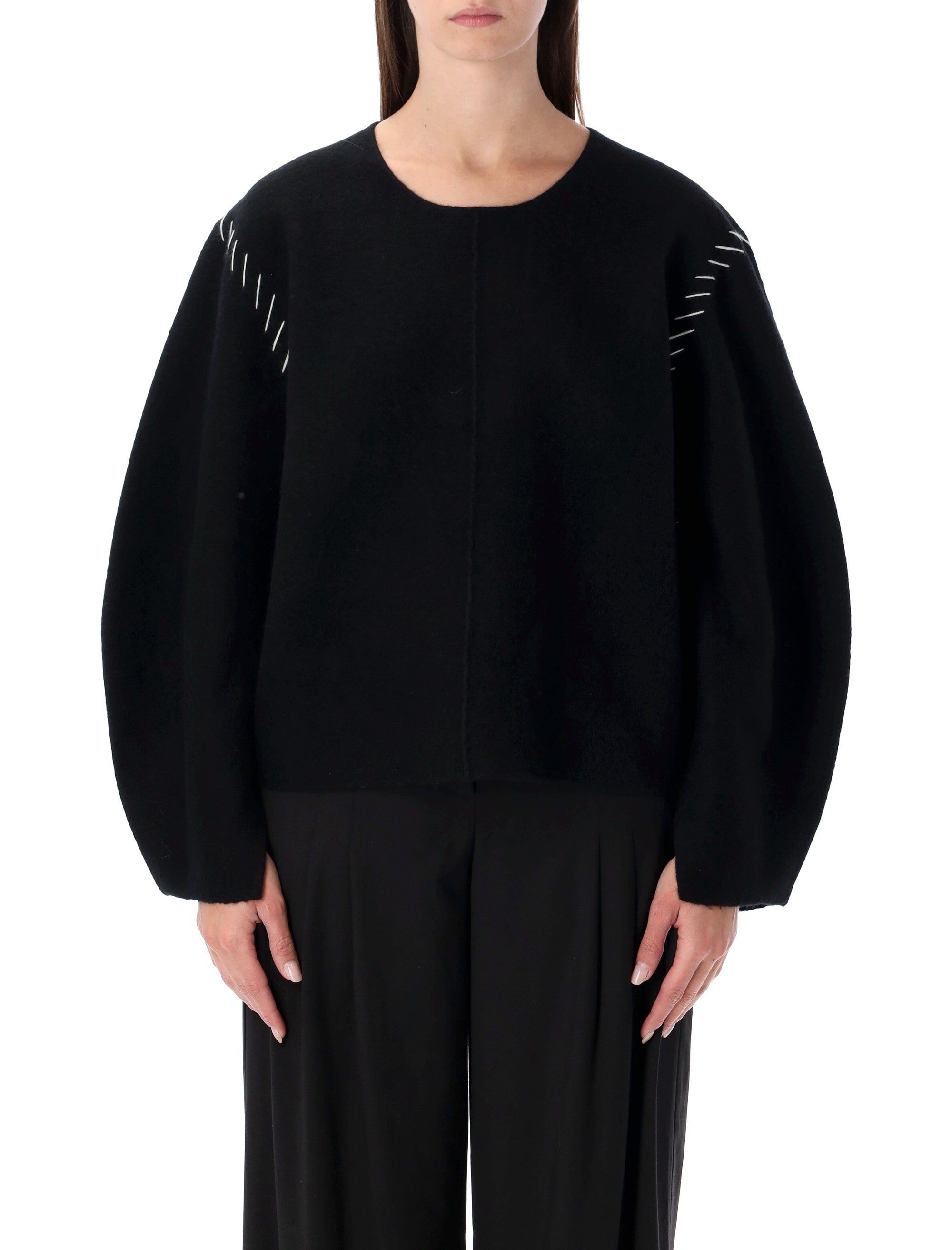 Oslo Black Wool Sweater