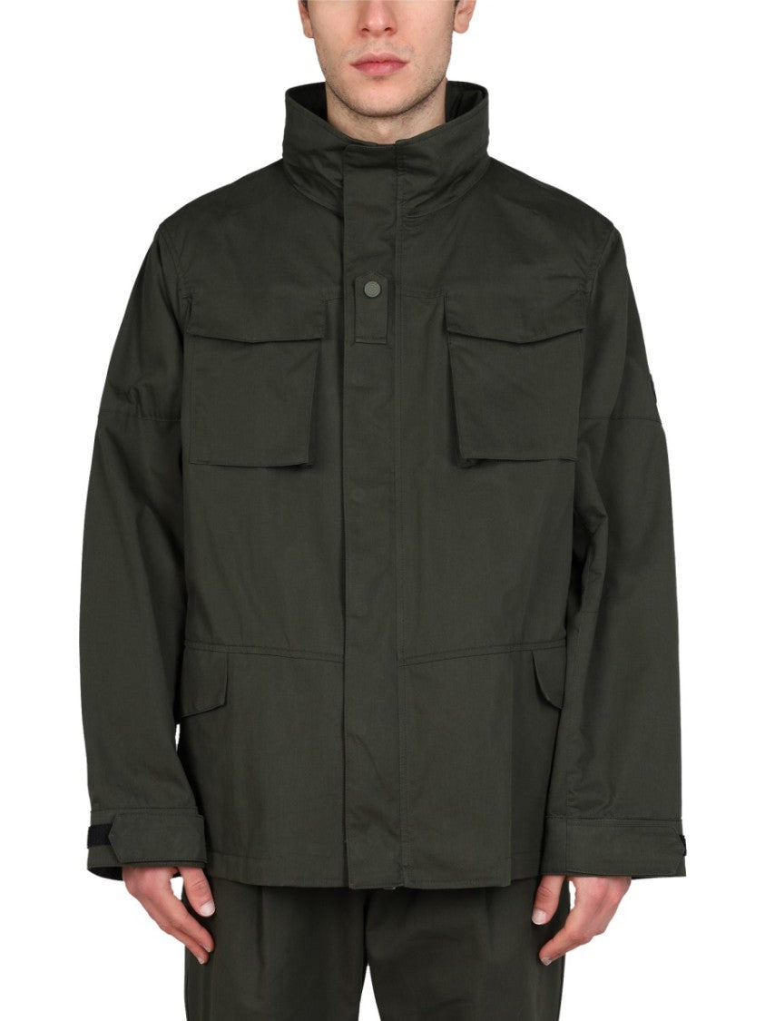 Structured High Neck Jacket With Button