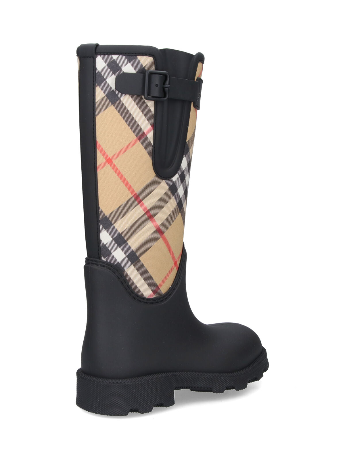 Mid-Calf Boots With Classic Plaid Upper
