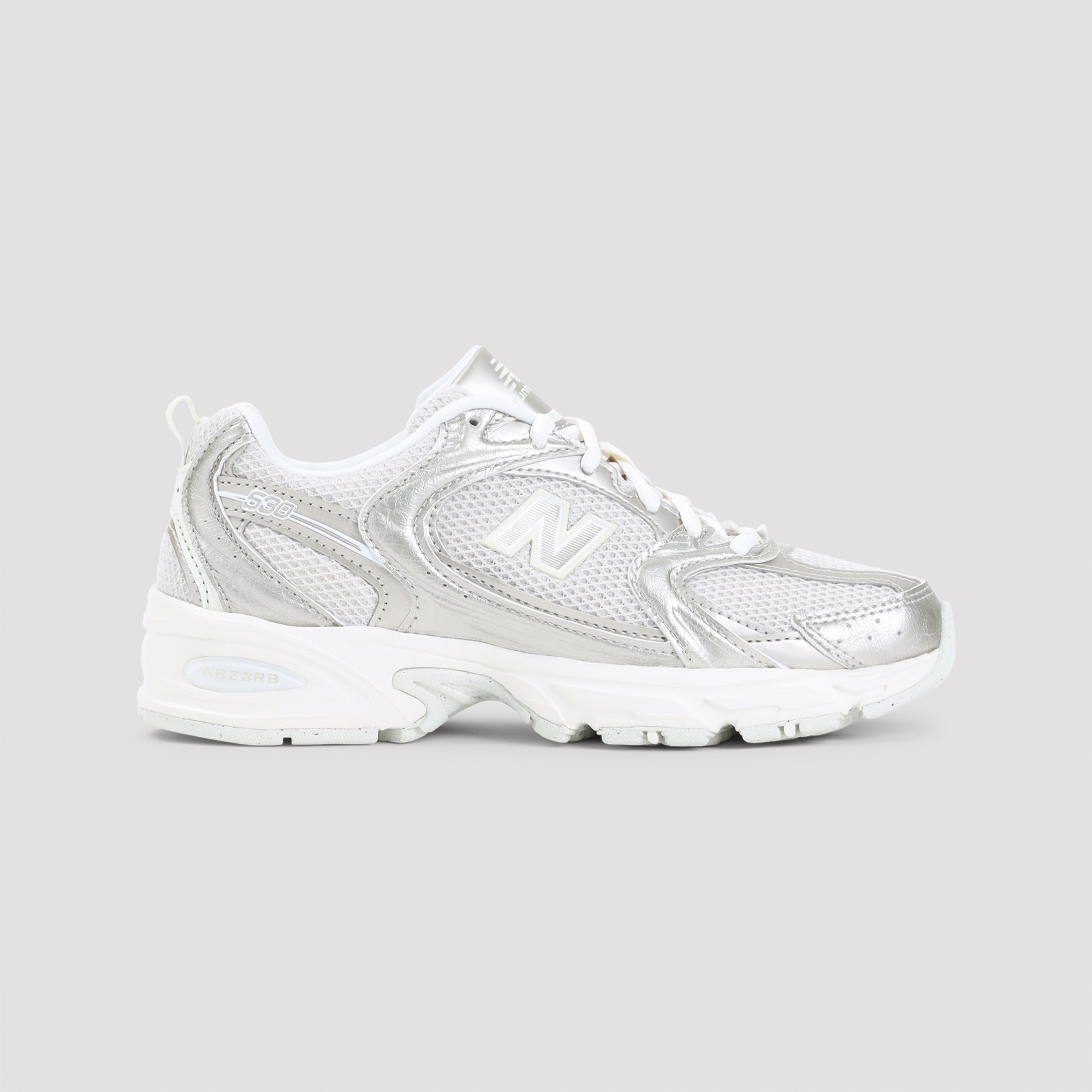 Metallic Finish Sneakers with Cushioned Sole