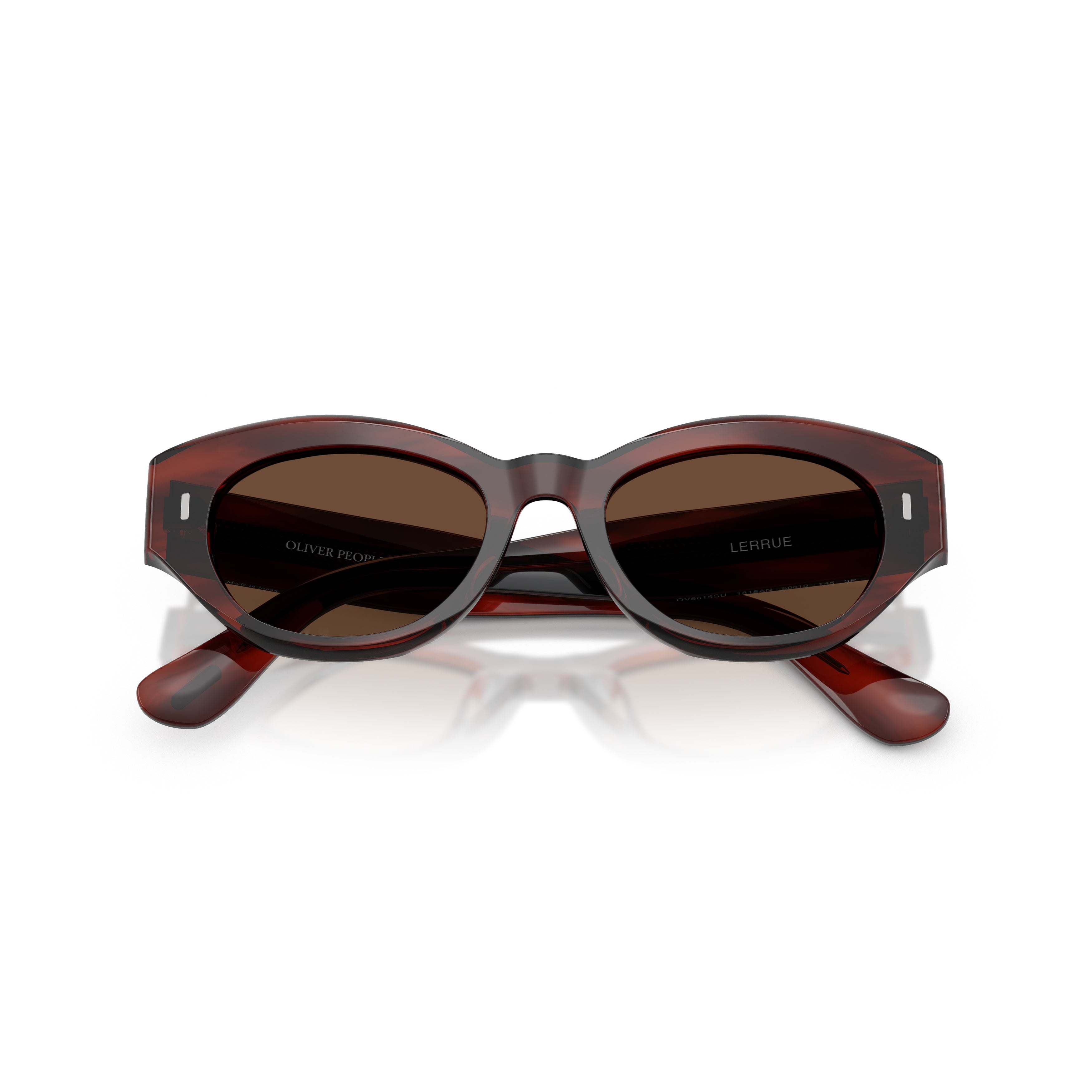 0ov5615su Cat-Eye Tortoiseshell Sunglasses with Metallic Accents