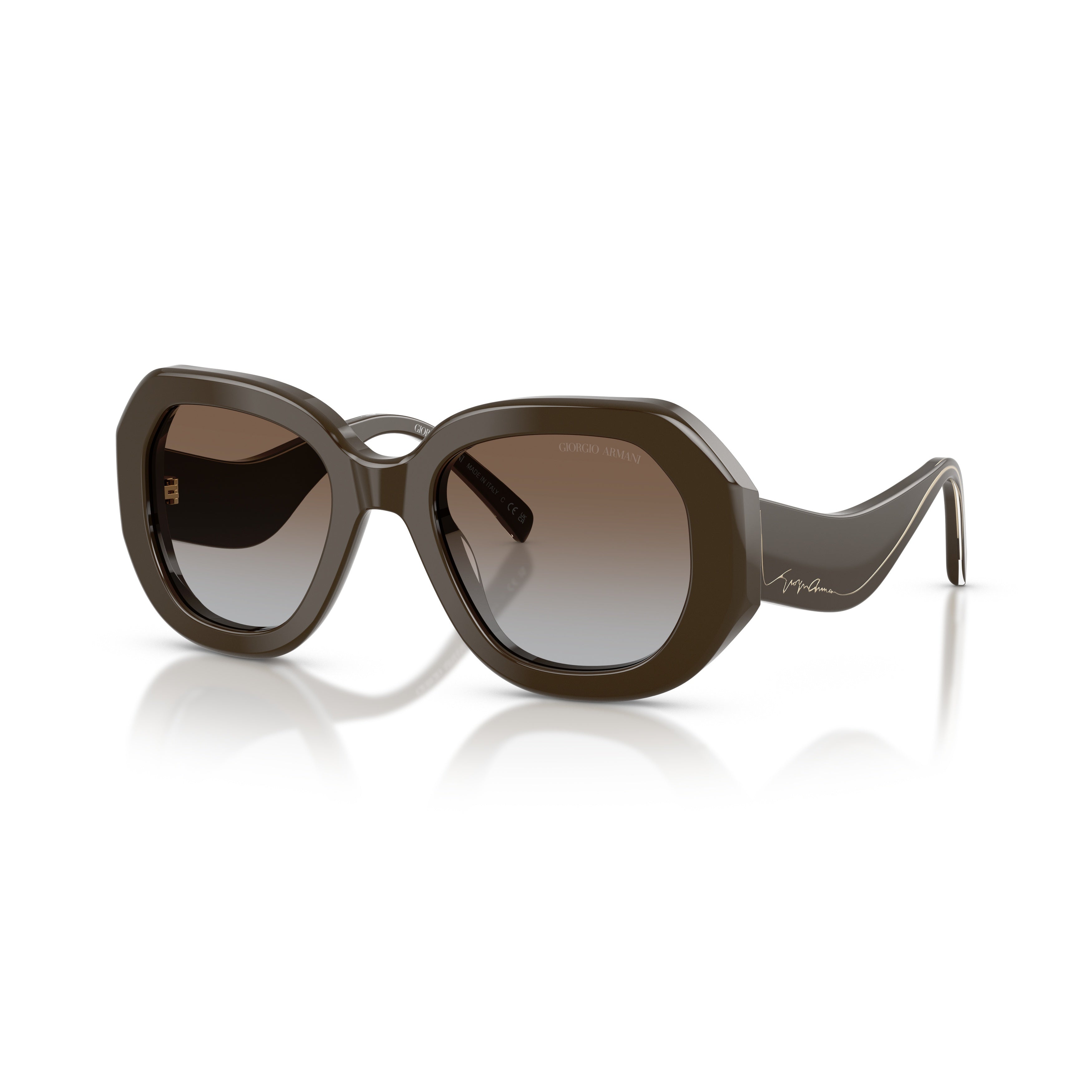 0ar8248 Oversized Geometric Sunglasses with Glossy Finish
