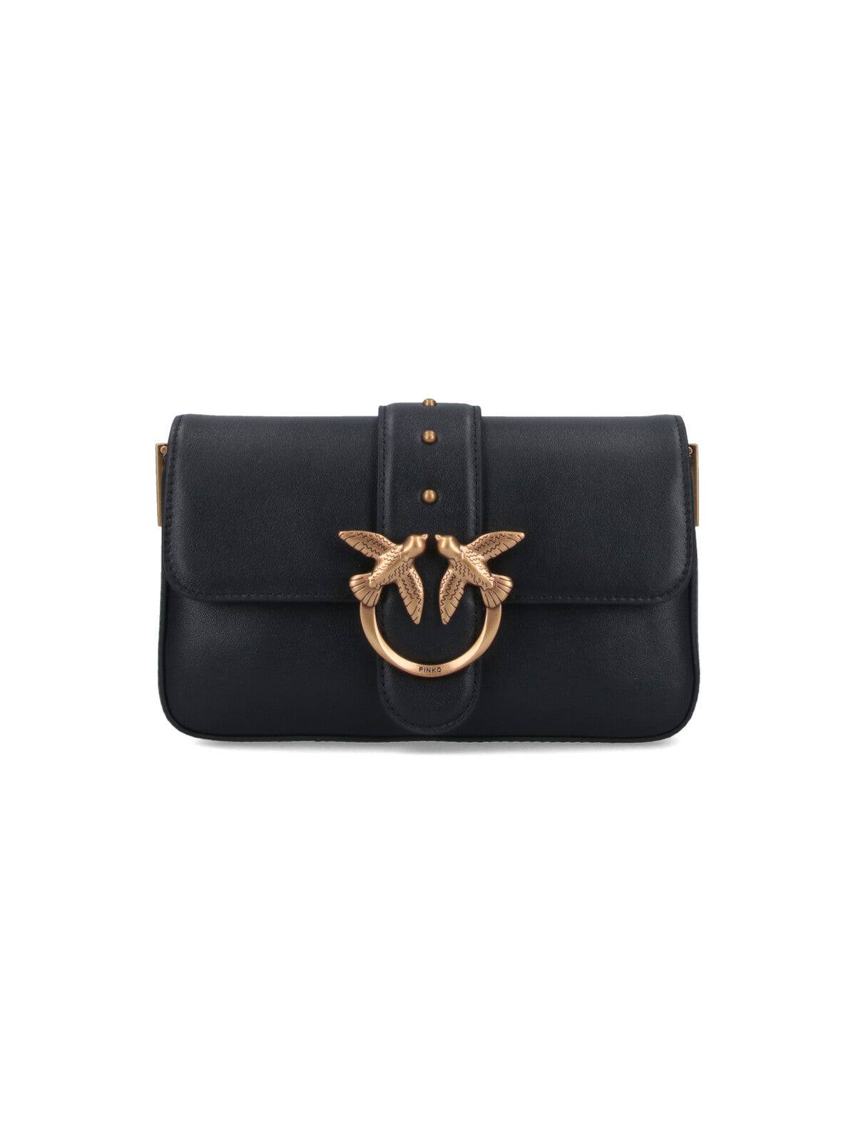 Structured Black Bag With Detachable Shoulder Strap