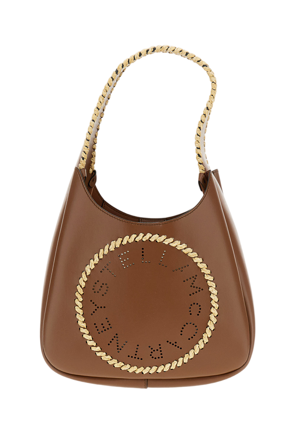 Brown Hobo Small Log Raffia Bag