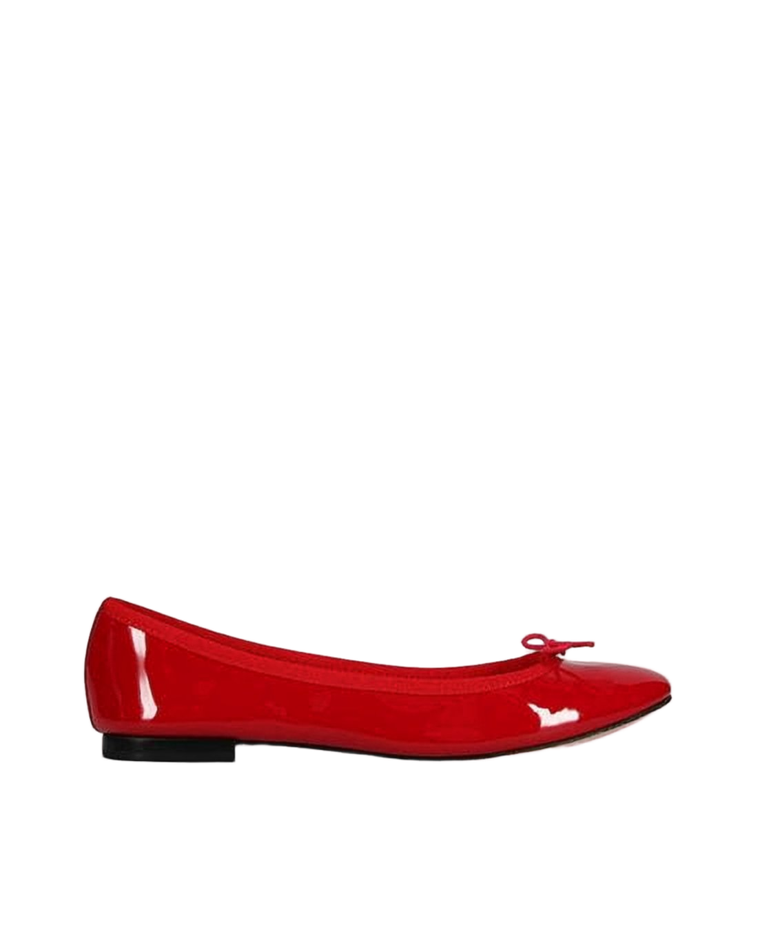 Glossy Red Leather Ballet Flats