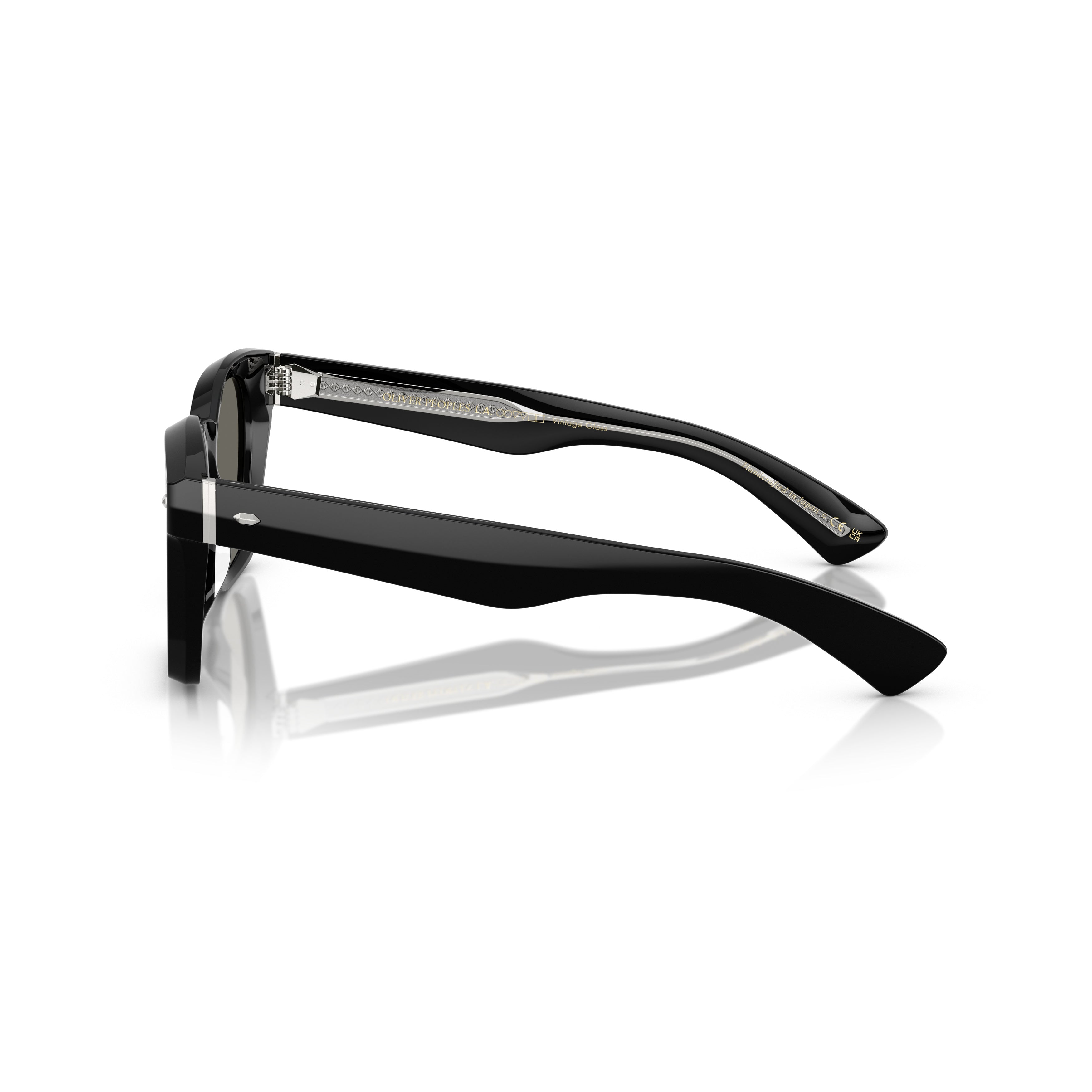 0ov5498su Square Acetate Sunglasses with Glossy Black Finish