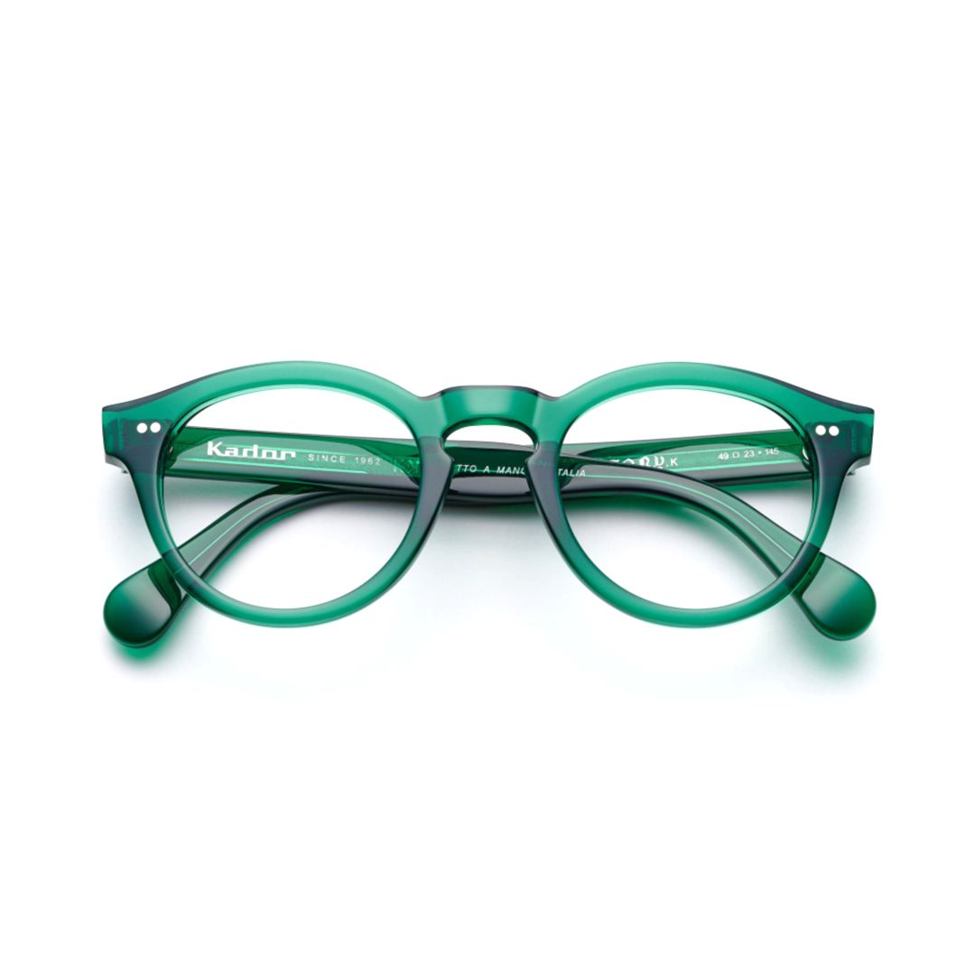 Tony-K Rounded Frame Eyeglasses with Double Dot Accents