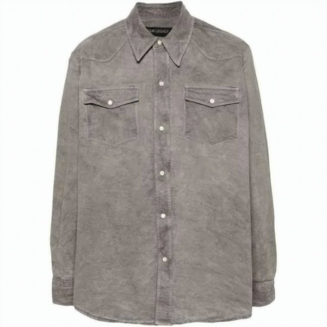 Long-Sleeve Casual Shirt with Textured Finish