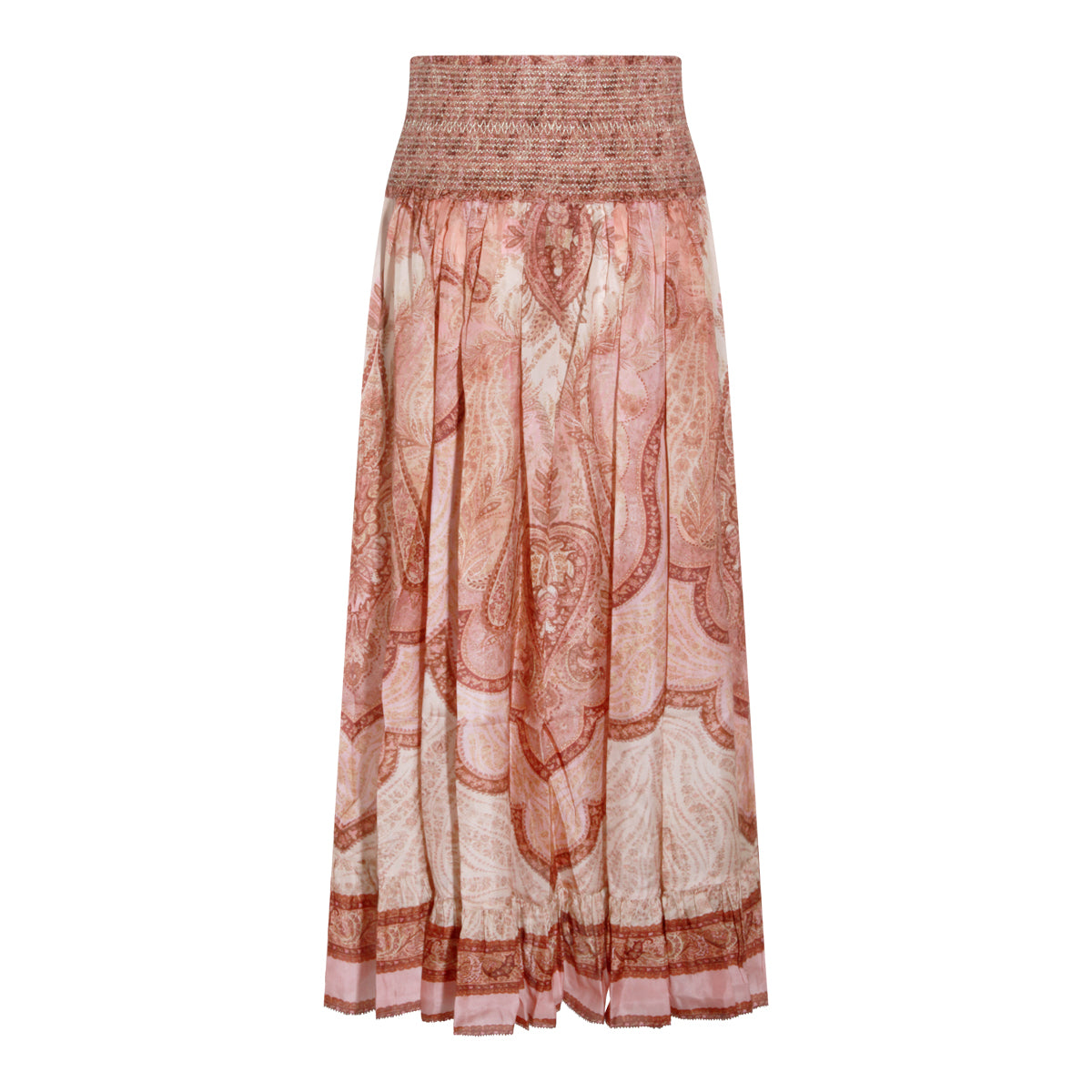 Burgundy Silk Skirt