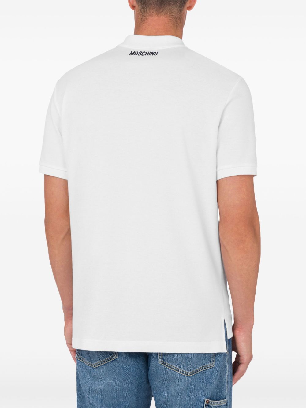 White Cotton Polo Shirt