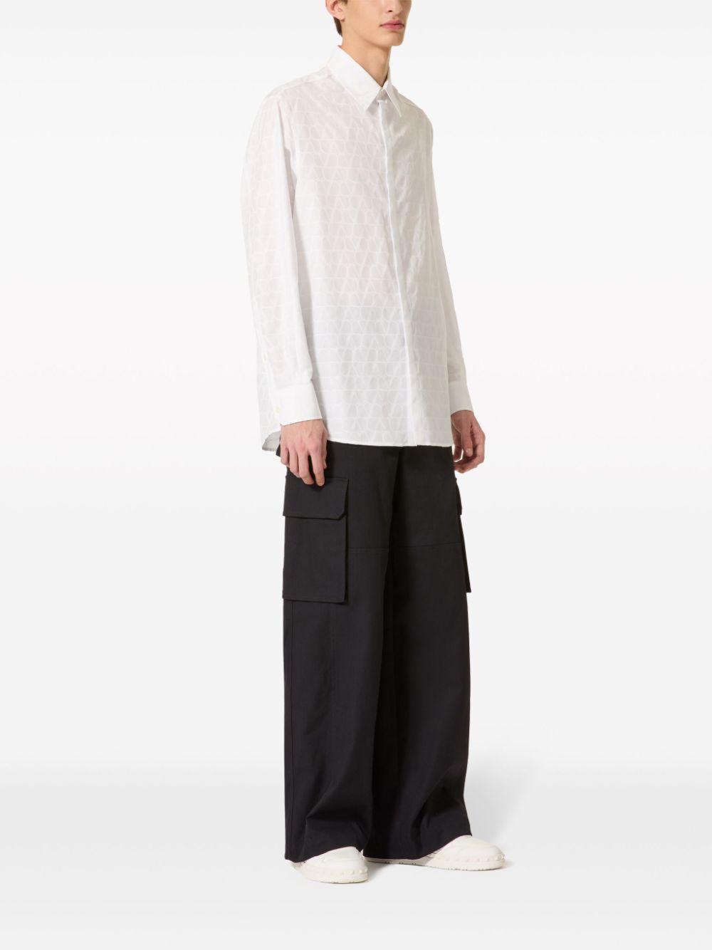 VLogo Signature Monogram Cotton Shirt