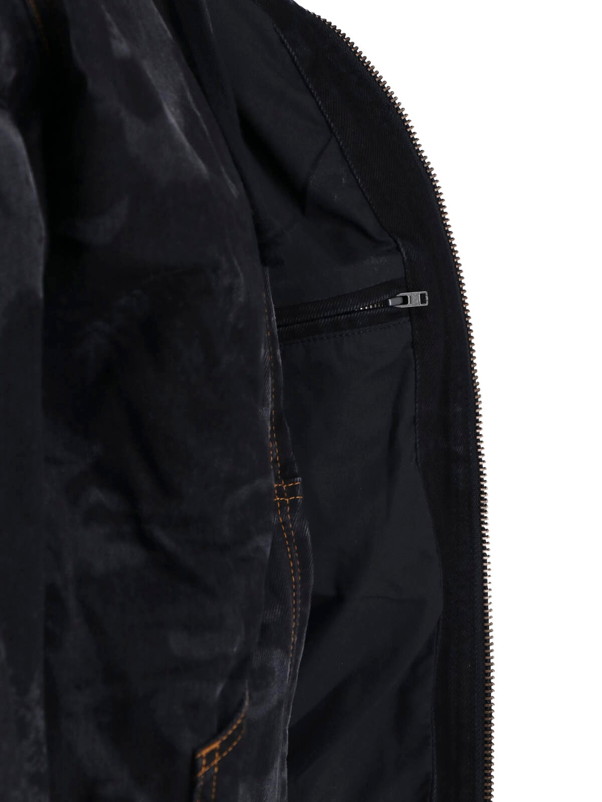 Black Artistic Print Cropped Jacket