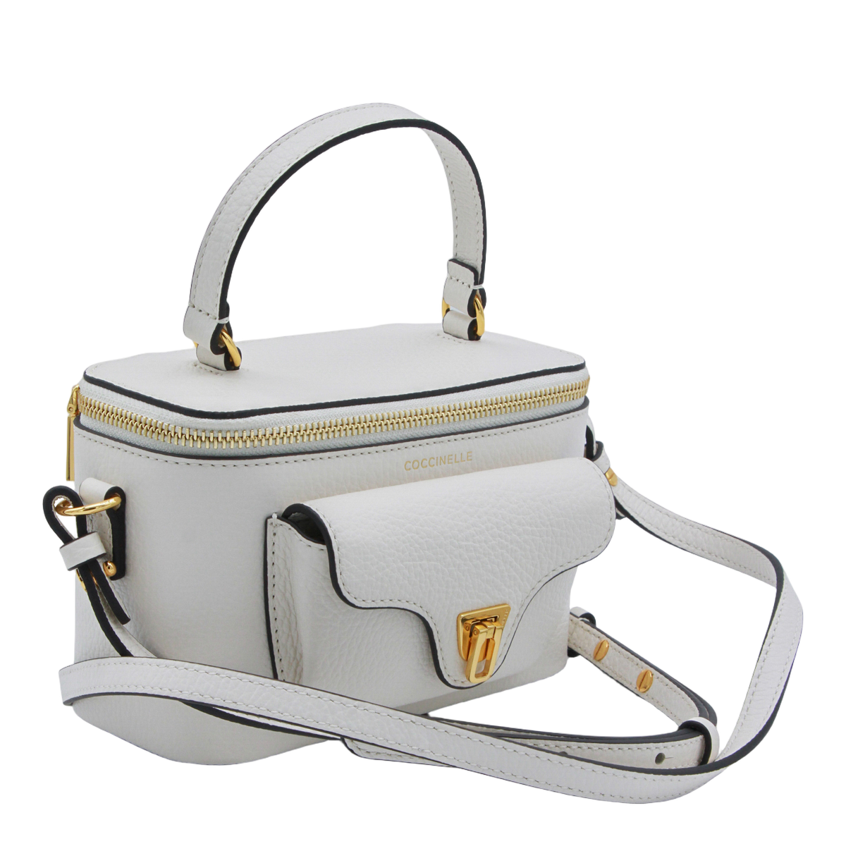 Structured Handbag with Pebbled Texture