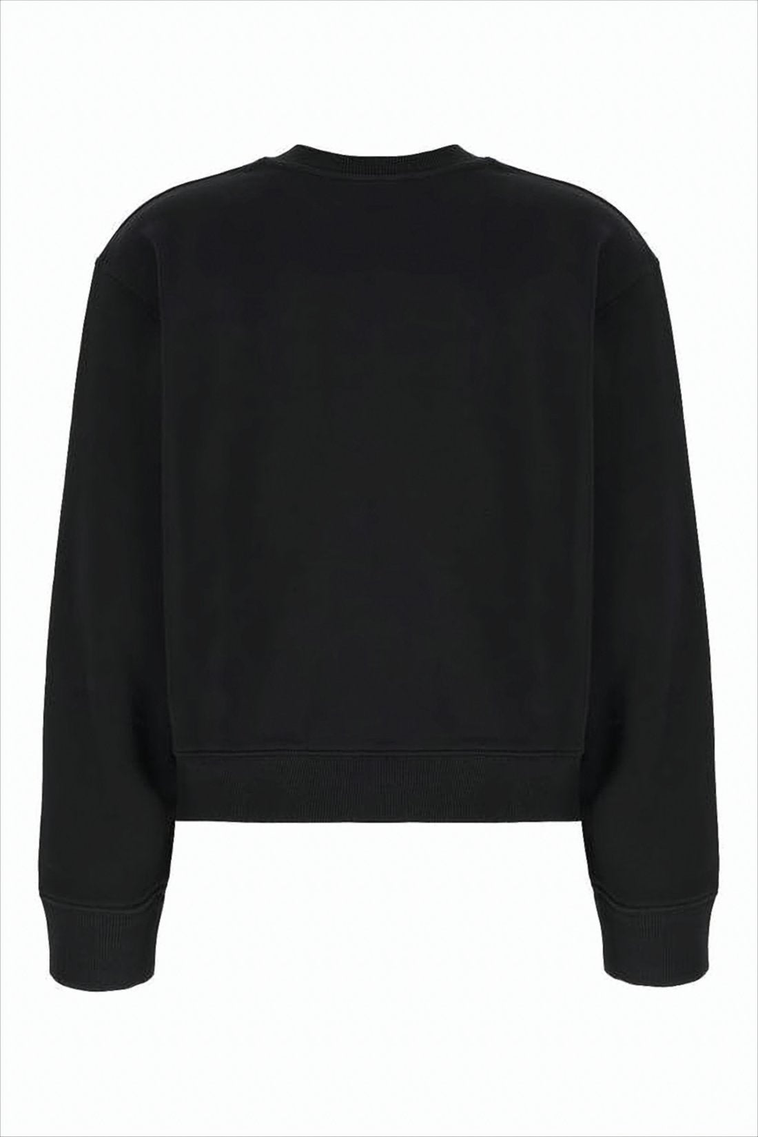 Cropped Long-Sleeve Sweatshirt with Bold Logo