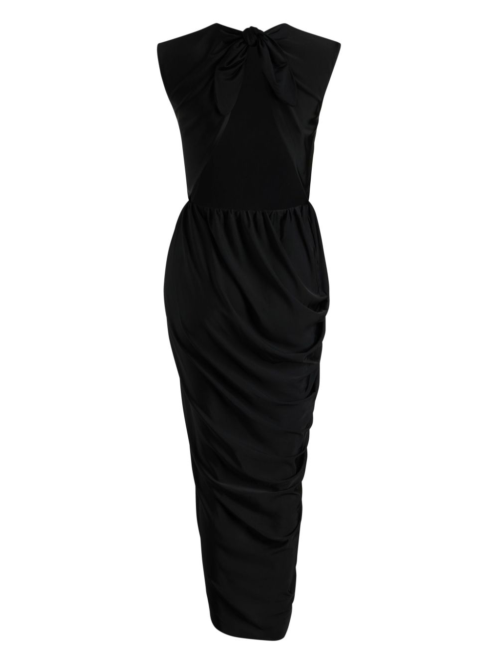 Sleeveless Black Midi Dress