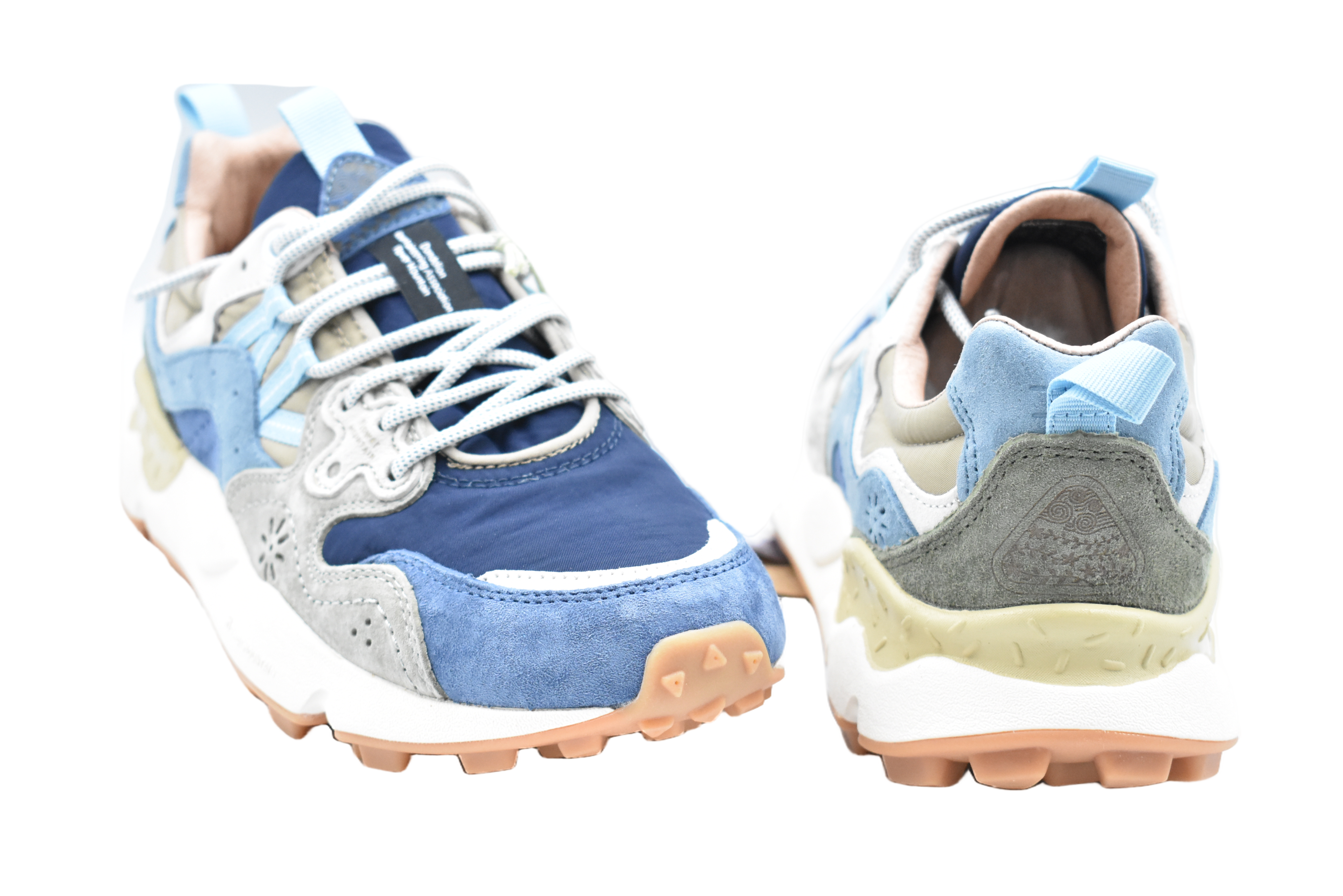Sneakers In Navy And Khaki Suede