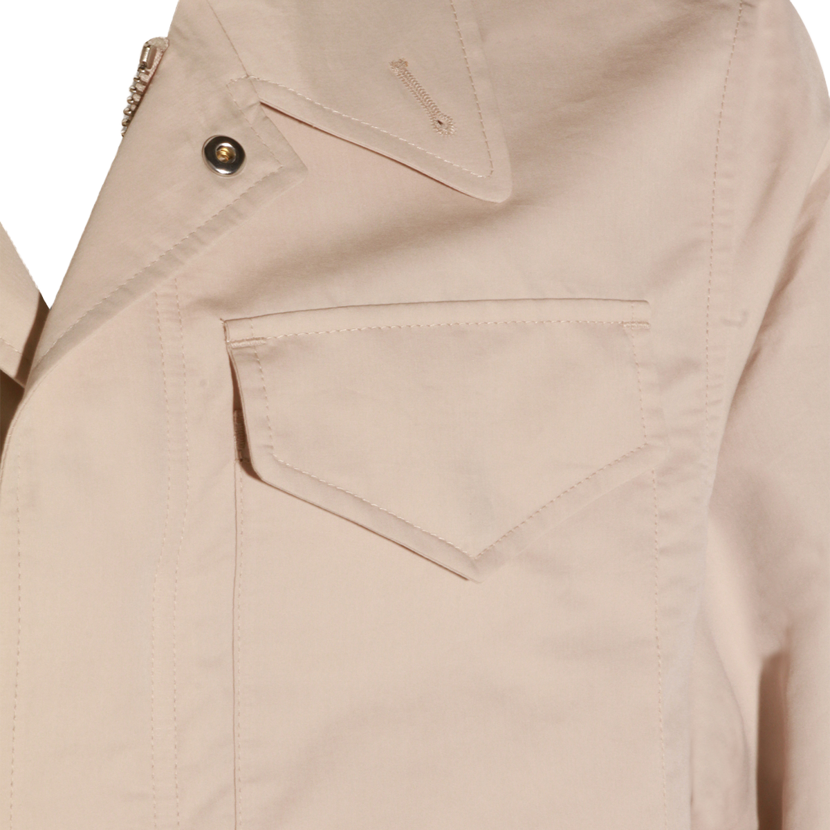 Tailored Sand Jacket With Structured Collar