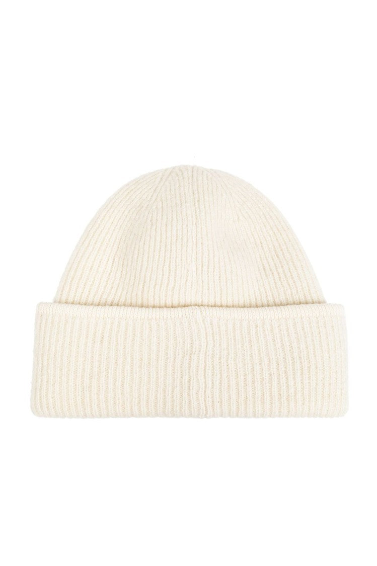 Ribbed Knit Beanie with Folded Cuff