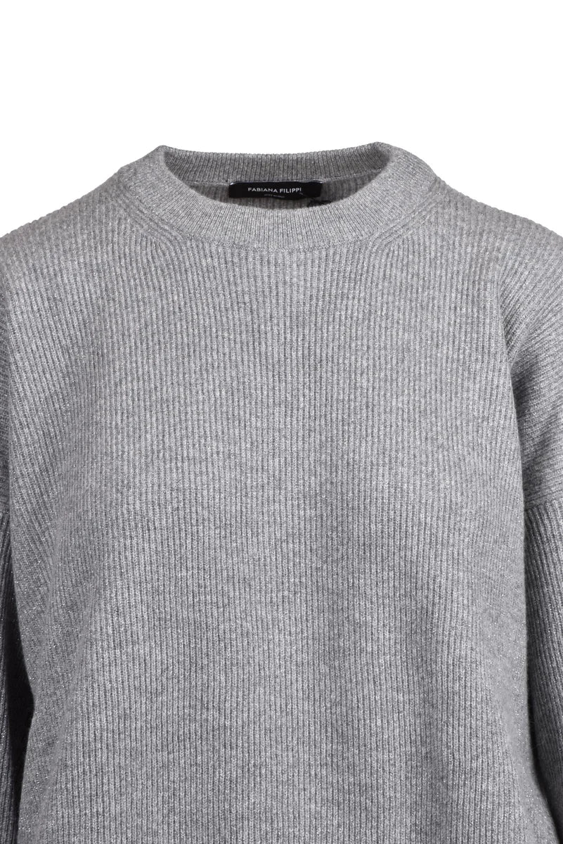 Lamé Sweater - Grey