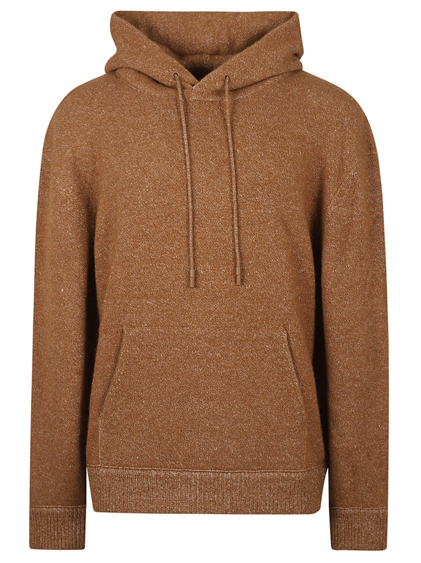 Relaxed Fit Brown Cashmere Blend Sweater