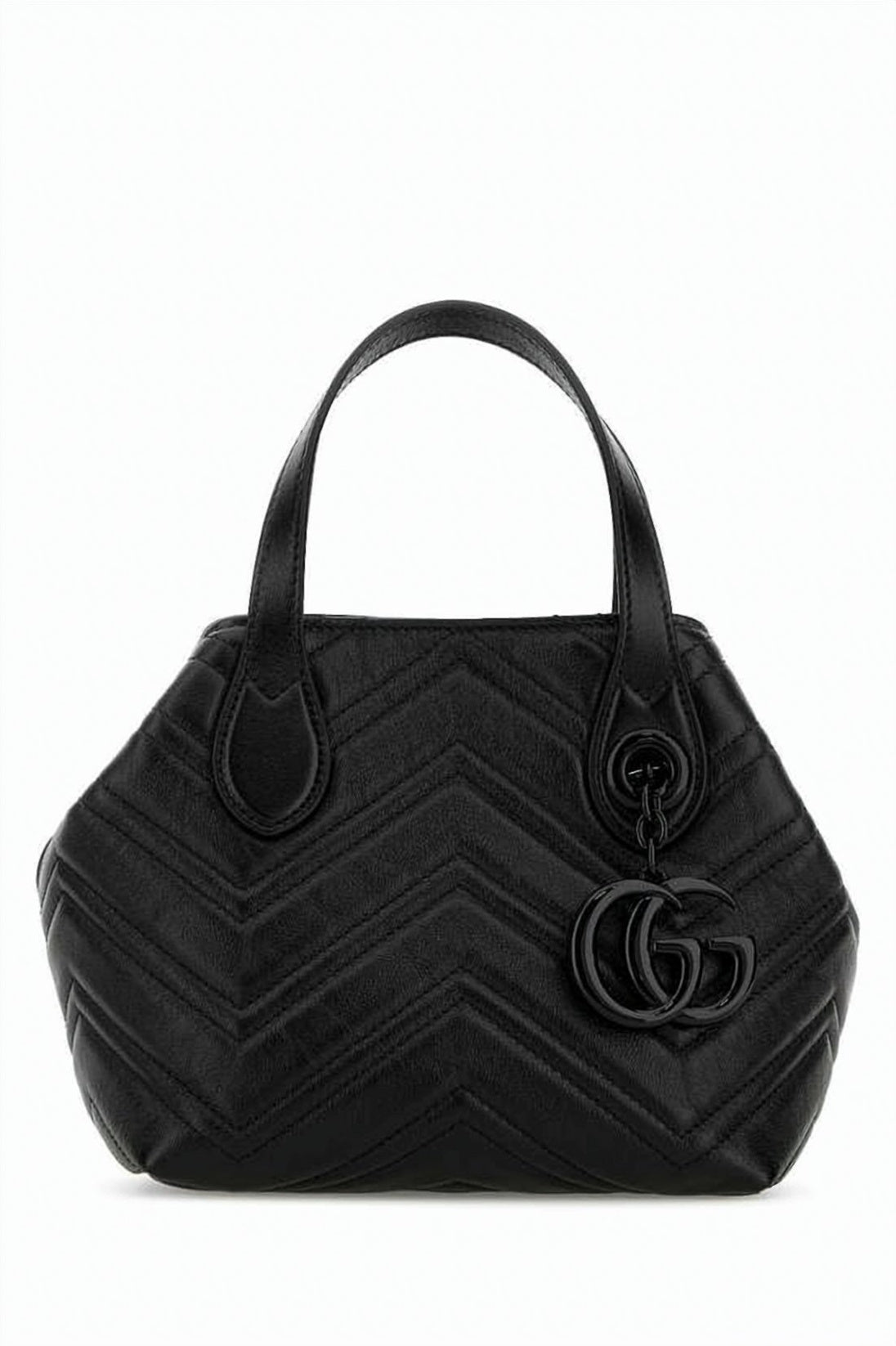 Chevron-Quilted Leather Small Tote Bag