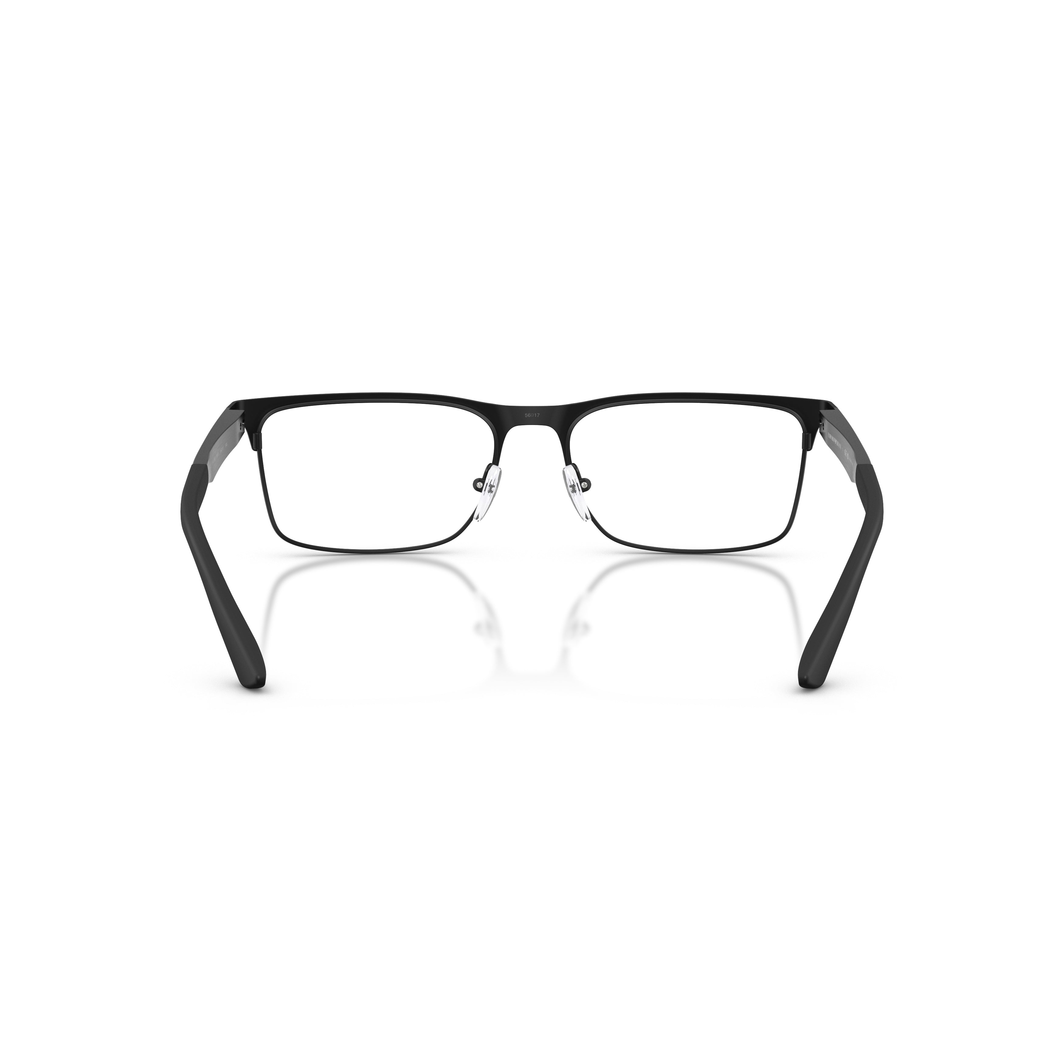 0ea1183 Matte Black Rectangular Eyeglasses with Adjustable Nose Pads